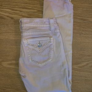 Miss Me Ombre Pink Skinny Crop. Sz 26